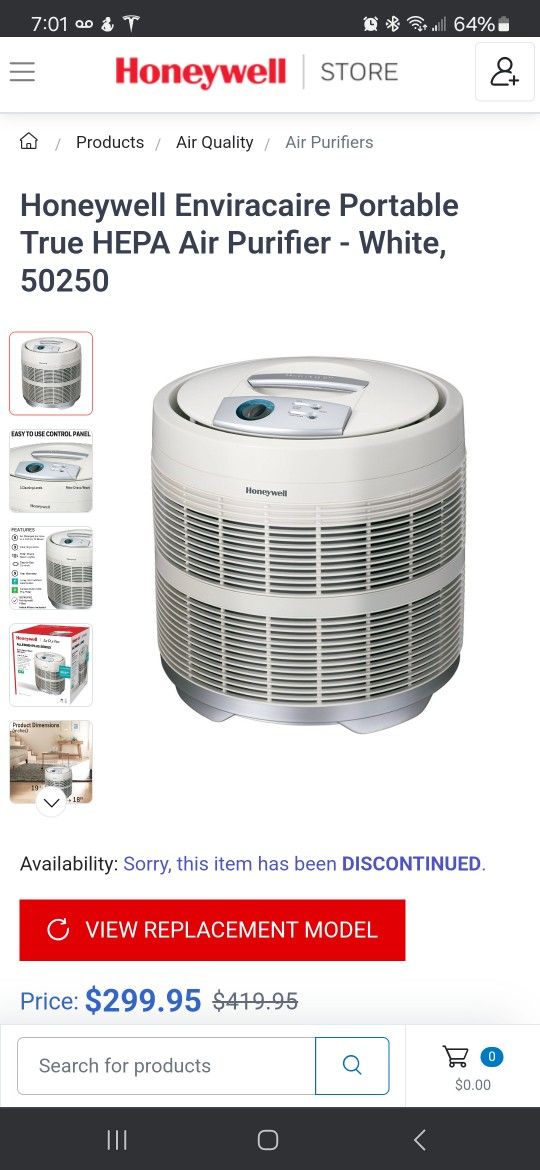 Honeywell Enviracaire True HEPA Air Purifier 50250