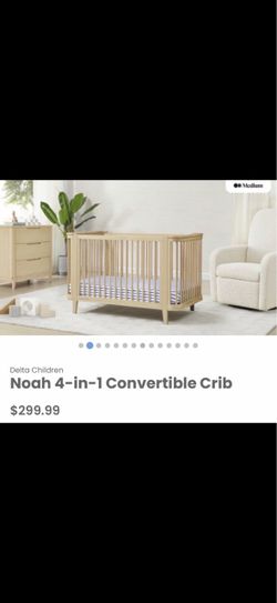 Crib/ Noah 4in1 Convertible crib/ baby/ toddler/ nursery/ furniture/ kids/ New/ bed