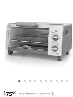 New In Box Black & Decker TO1785SG Crisp N' Bake Air Fry 4 Slice Toaster Oven