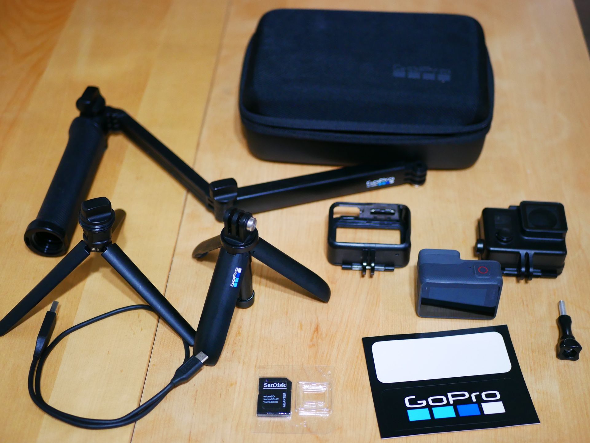 GoPro Hero 5 bundle with 2 tripods and mores