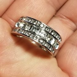 Princess Cut Men's wedding Engagement Promises Ring size 9