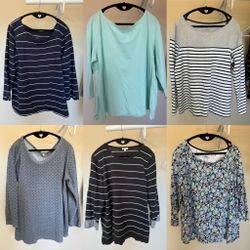 Talbots Cotton 1X women’s tops plus size shirts XL bundle of 6 lot long sleeve