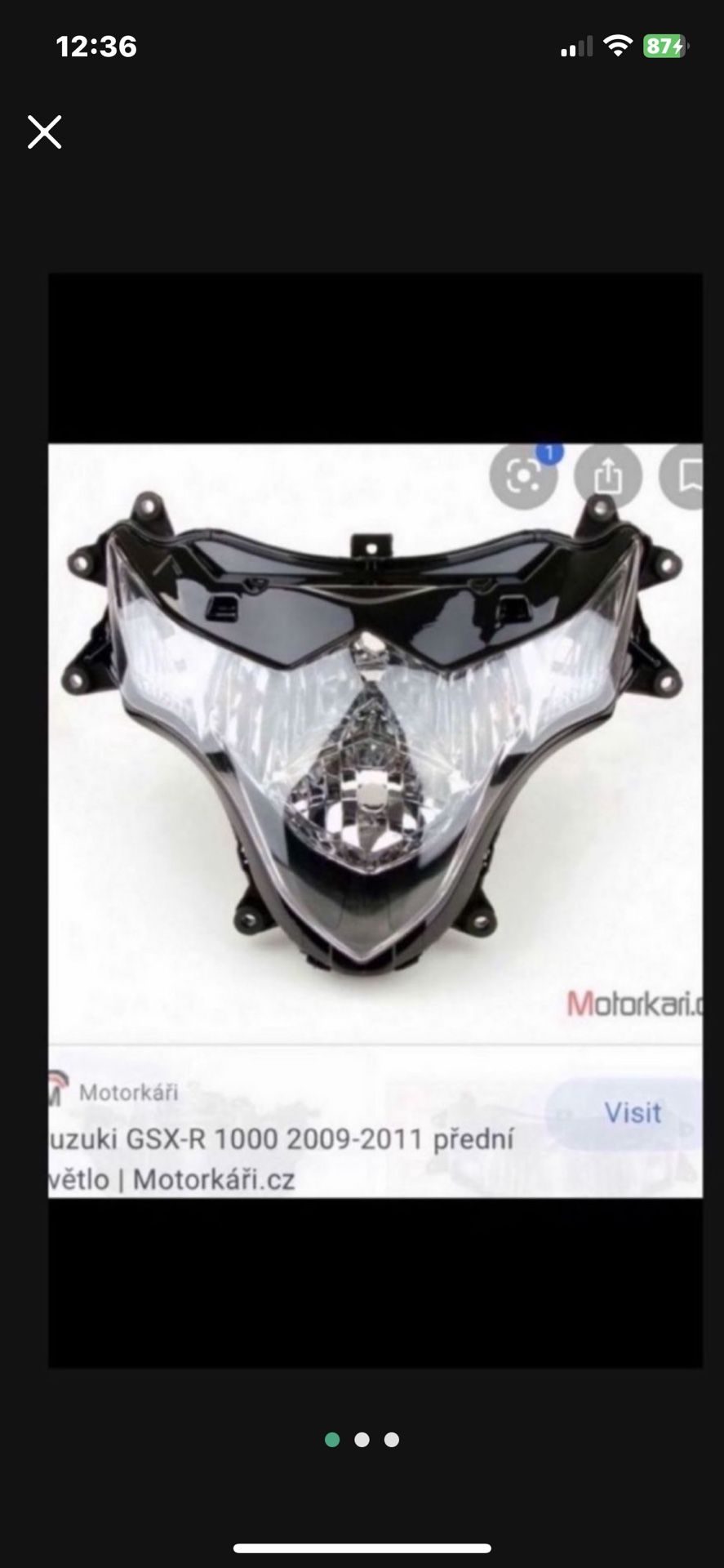 2009 Suzuki GSXR 1k to 2011 headlight