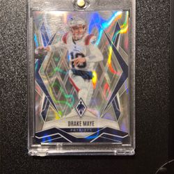 Drake Maye Silver Lava Refractor 2025 Panini Phoenix