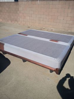 King size frame bed with box springs