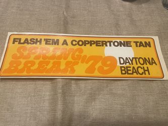Vintage Daytona Beach Spring Break 1979 Bumper Sticker 