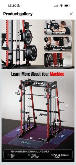 Mikolo Smith Machine with cable attachments