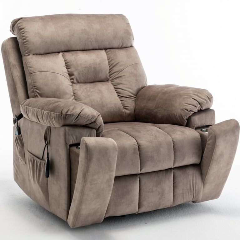 Brand New Recliner Sofa Lazy Sofa, Massage Chair With Electric And Heat Cushion, Hidden Cup Holder.