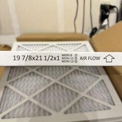 6- Pack) 19 7/8x21 1/2x1 Furnace Air Filters, MPR 1900 & FPR 10, MERV 13 Pleated Air Filter 