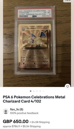 pokemon celebrations gold metal charizard card 4/102 ultra premium collection - This CGC