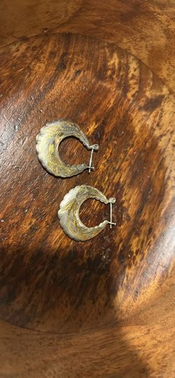 Vintage Engraved Hoop Earrings