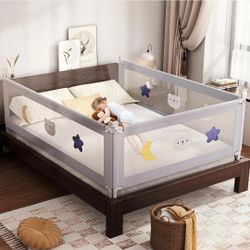 omzer Bed Rail for Toddlers - (3 Pack) Toddler Bed Rails with Double Child Lock
