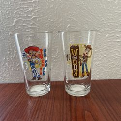 Disney Pixar Toy Story 4 Jessie And Woody Glass Set