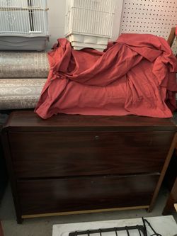 HEAVY REAL WOOD FILE CABINET