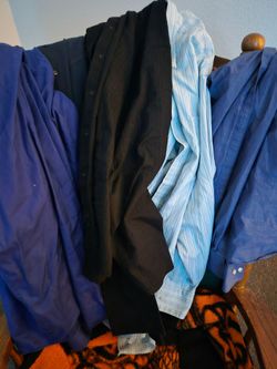 (5) mens long sleeve dress shirts