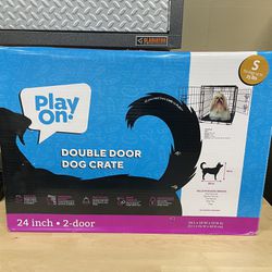 Play On Double Door Dog Crate & Liner