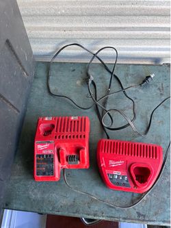 2 Milwaukee battery chargers