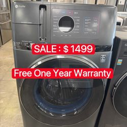 GE Profile 4.8 cu.ft smart UltraFast Electric Washer Dryer Combo with Ventless Heat Pump Technology