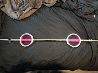 Pink BodyRock Adjustable Barbell And Weights

