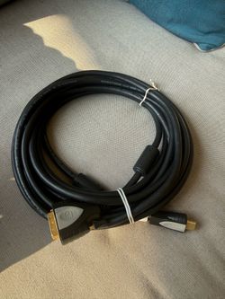 HDMI to DVI Cable Black Gold Connectors