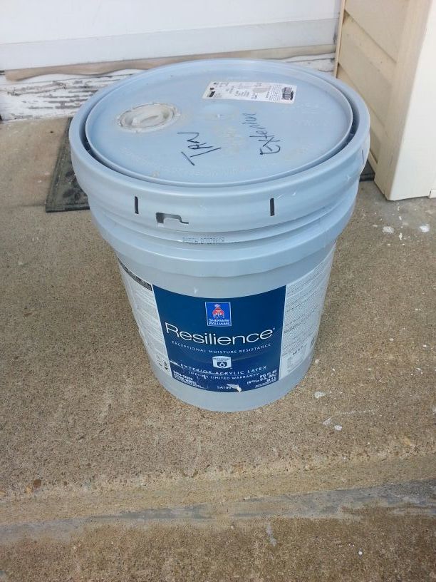 New Exterior Sherwin Williams 5 Gallon Resilience Acrylic Latex Tan Paint