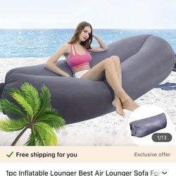 Inflatable air sofa seat chair for beach pool