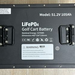 48V 105Ah Golf Cart Lithium LiFePO4 Battery 200A BMS 15000+ Deep Cycle