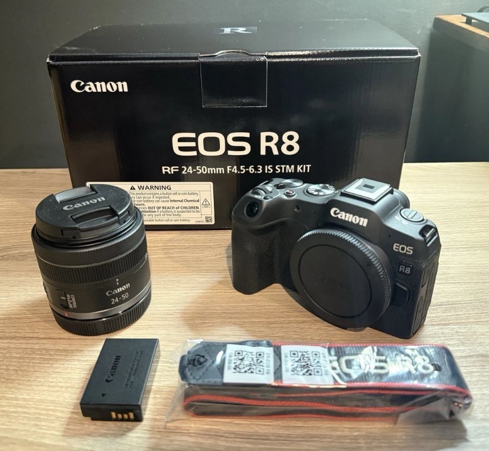 Canon EOS R8 4k video Mirrorless camera with RF24 50mm