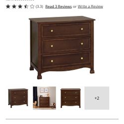 3 Drawers Dresser Soild Wood New 
