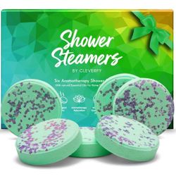Cleverfy Shower Steamers Aromatherapy - Set of 6 Shower Bombs