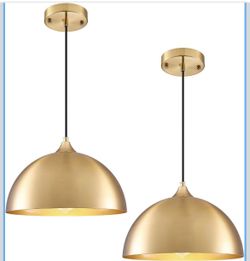 SET OF 2 Gold Pendant Light, 11.8" Modern Pendant Lights - brand new