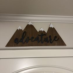 Adventure Sign Baby Boy Decor