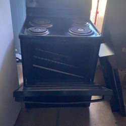 Black electric stove