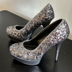Silver High Heels 8