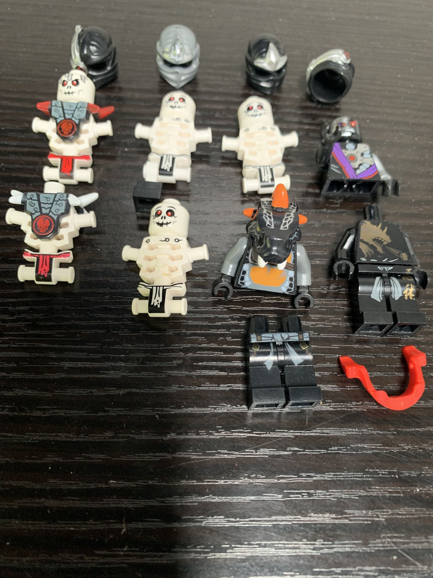 Lego Ninjago minifigures parts pieces lot helmet skeletons