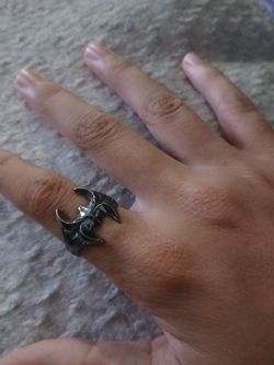 Silver spider ring for kids 9-13