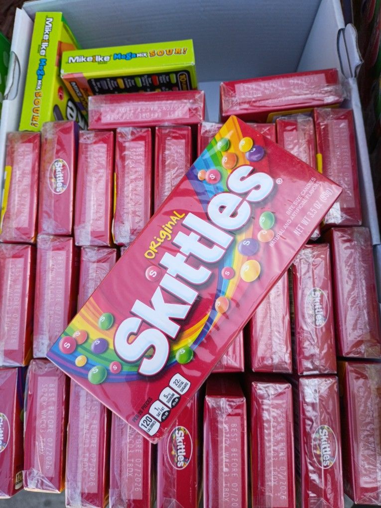 Skittles (30) Dots (112) ChewyTicTac Sour! (100+)