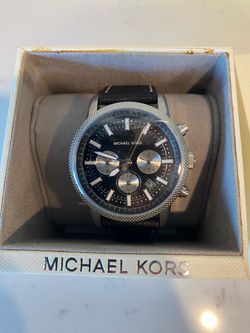 Michael Kors Chronograph Watch with Leather Strap