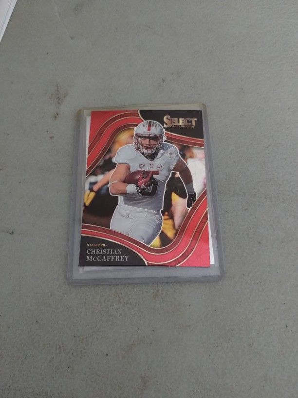 Christian McCaffrey Card Number 142 Select Draft Pick Orange Card