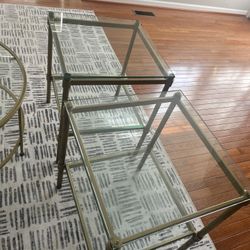 Set Of Gold End Tables 