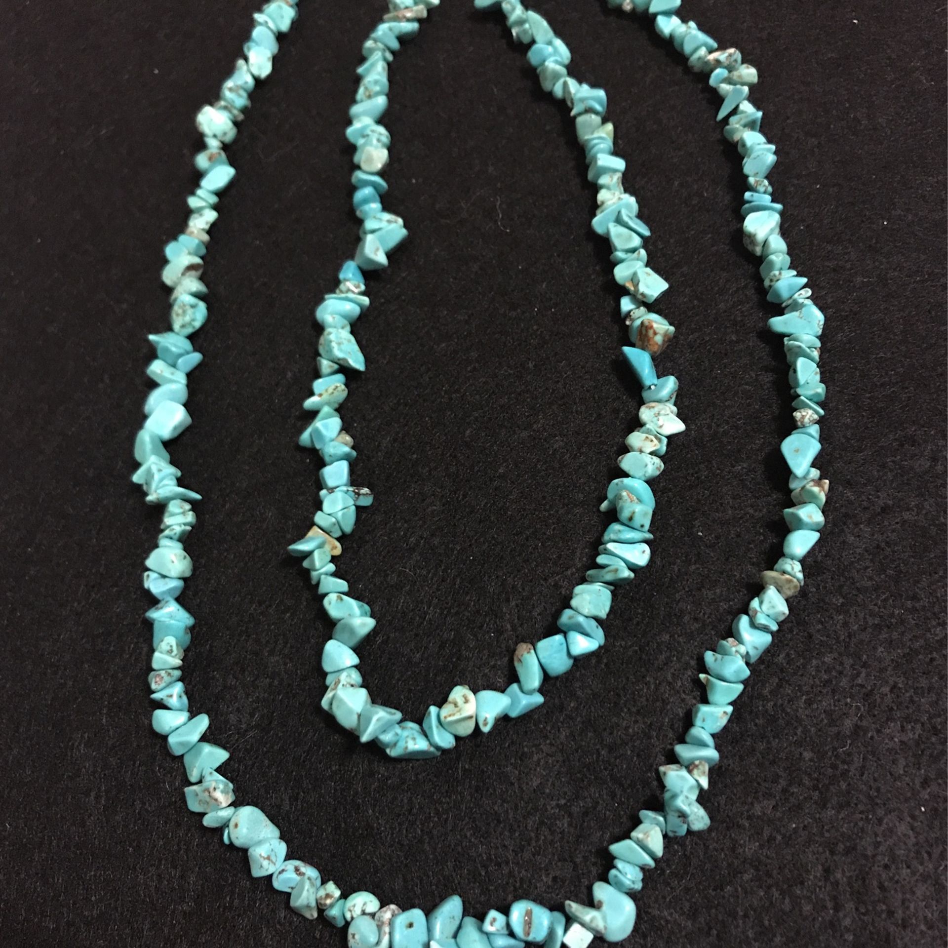 Long turquoise necklace