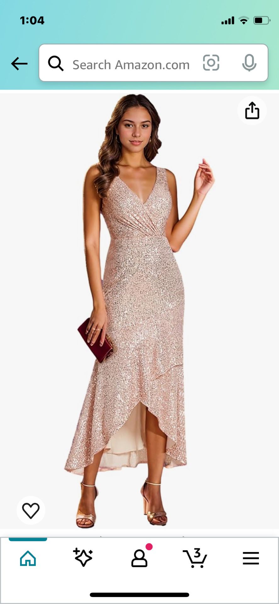 Rose Gold Sequin Size 16 Dress