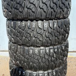 35///12///50//17 
Aplus MT 10 ply 
99% de vida 
Dot 25