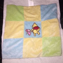 Winnie The Pooh Baby Blanket 15” X 15”