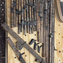 Antique Pony Woodworking Wood And Iron Bar Clamps