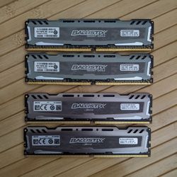 Crucial Ballistix 32gb (4x8gb) DDR4 RAM Sticks