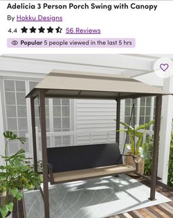 Swing Bench with Canopy