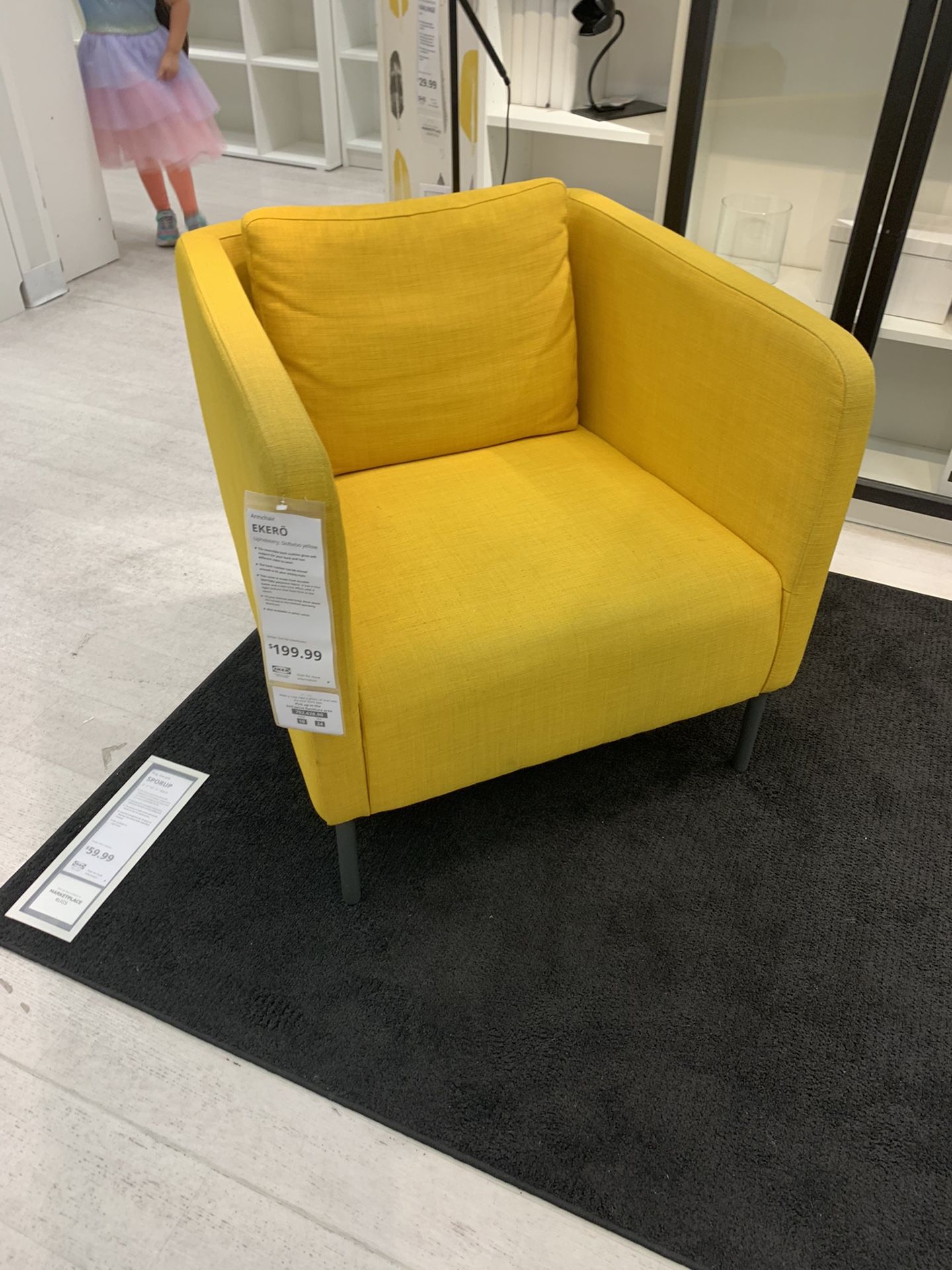 IKEA Yellow Chair Small Smudge You Can Clean
