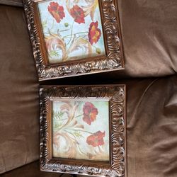 Poppy Flowers Framed Picture Set