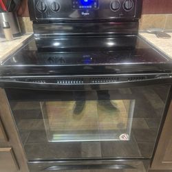 Black Whirlpool Electric Stove